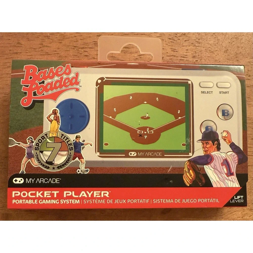 Bases Loaded Pocket Player Portable Gaming System My Arcade 7 Games New Sealed